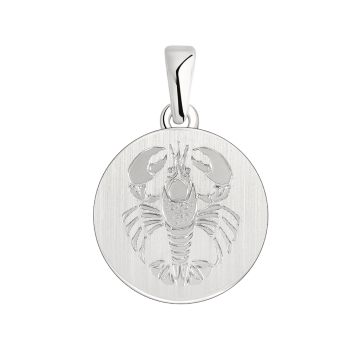 Серебряная подвеска 925 пробы, знак зодиака "Рак" 