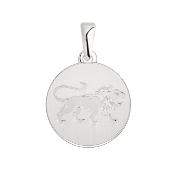 Серебряная подвеска 925 пробы, знак зодиака "Лев" 