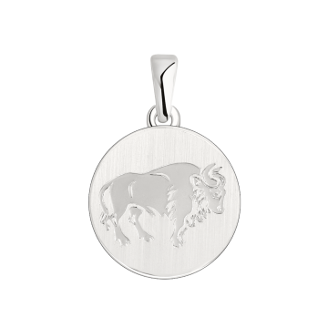 Серебряная подвеска 925 пробы, знак зодиака "Телец" 