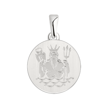 Серебряная подвеска 925 пробы, знак зодиака "Водолей" 