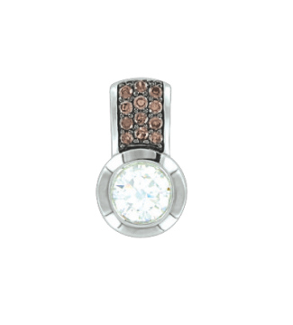 Silver pendant with cubic zirconia 