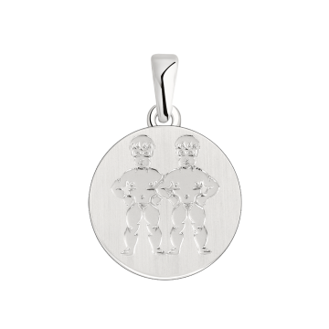 Серебряная подвеска 925 пробы, знак зодиака "Близницы" 