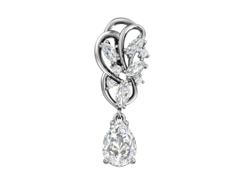 Серебряная подвеска 925 пробы. Вставка: Фианиты 