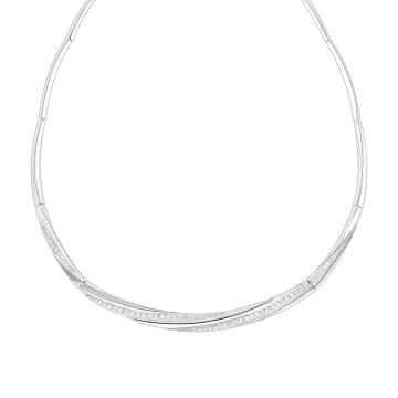 Silver necklace with zirconia 
