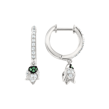 Серебряные серьги 925 пробы, вставка фианиты 