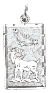 Серебряная подвеска 925 пробы, знак зодиака "Овен" 