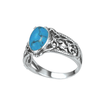 Silver ring with turquoise 