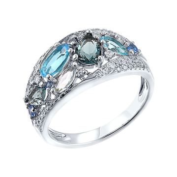 Damen-ring aus 925er Silber mit Zirkonia 