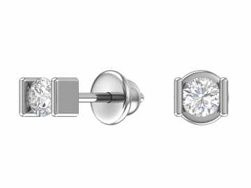 Silver earrings with zirconia 