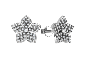 Silver earrings with zirconia 