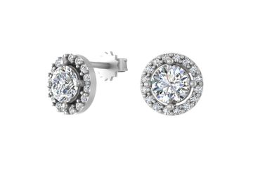Silver earrings with zirconia 