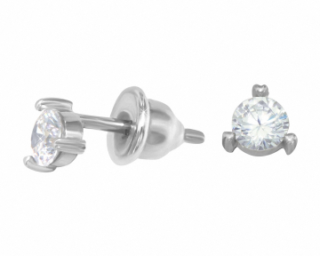 Silver earrings with zirconia 