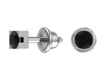 Silver earrings with zirconia 