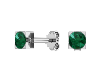 Silver earrings with zirconia 