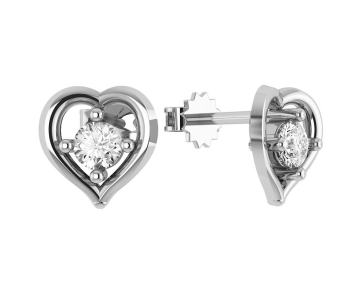 Silver earrings with zirconia 