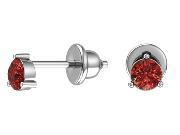 Silver earrings with zirconia 
