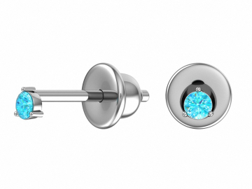 Silver earrings with zirconia 
