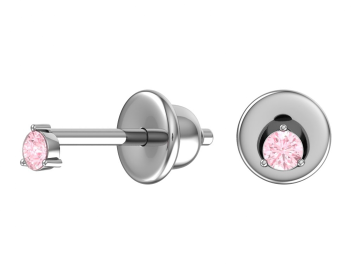 Silver earrings with zirconia 