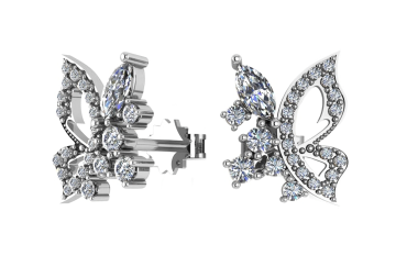 Silver earrings with zirconia 