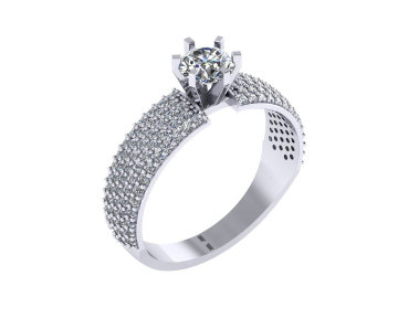 Damen-ring aus 925er Sterling Silber mit Zirkonia 