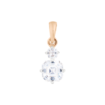 Anhänger aus Rotgold 585 mit Zirkonia 