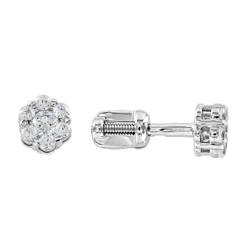 Weißgold 585° Ohrringe mit Zirkonia 